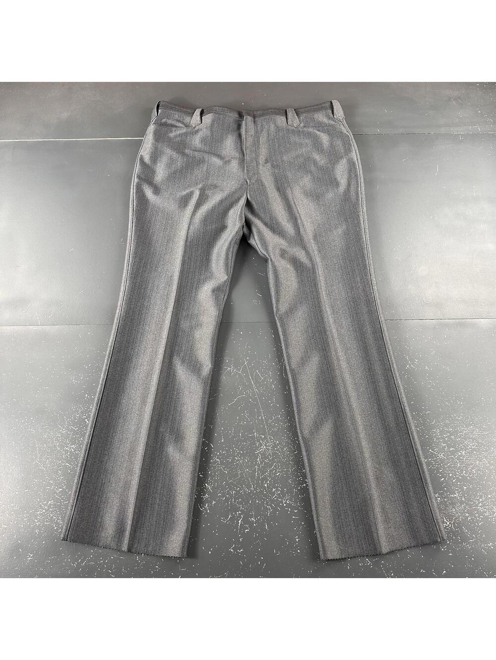 VTG Pagano West Slacks Mens 44 Gray Swedish Warp Westerner Pant Suit NWT No Hem